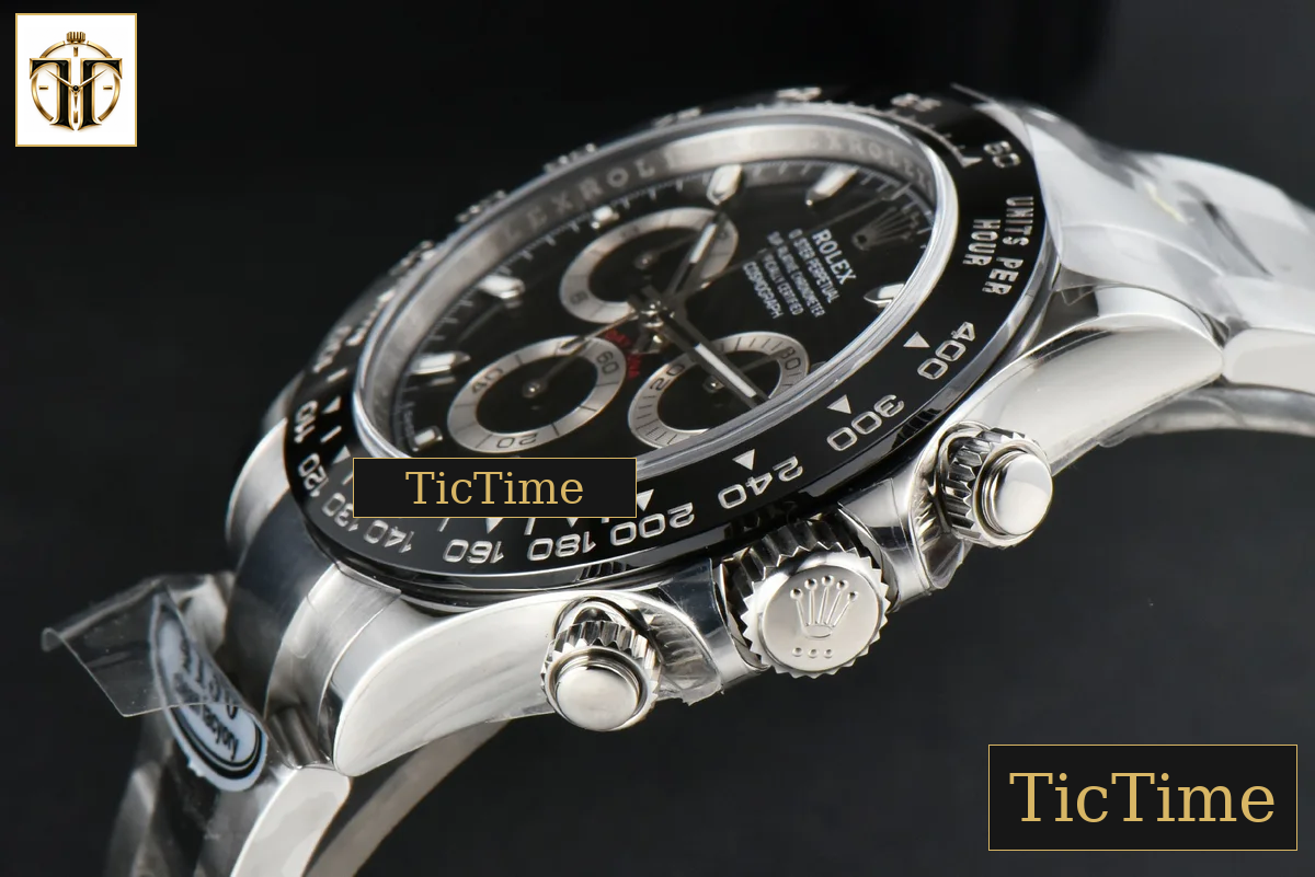 Daytona 116500 Clean Factory Black Ceramic Black Dial SS Bracelet A4130 — foto 11