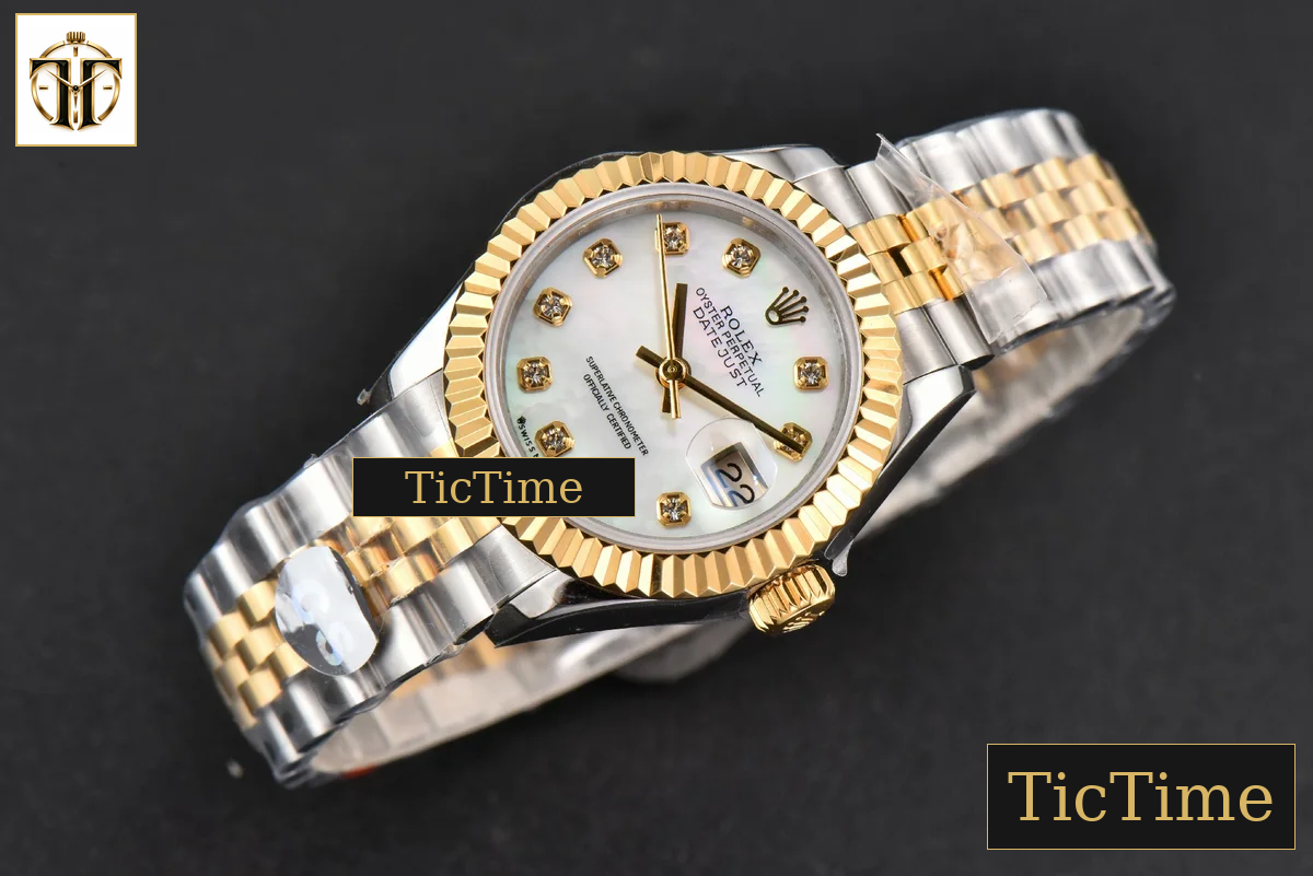 DateJust Ladies 28mm WF YG/SS MOP Dial Diamond Marker Jubilee Bracelet A2236 — foto 4