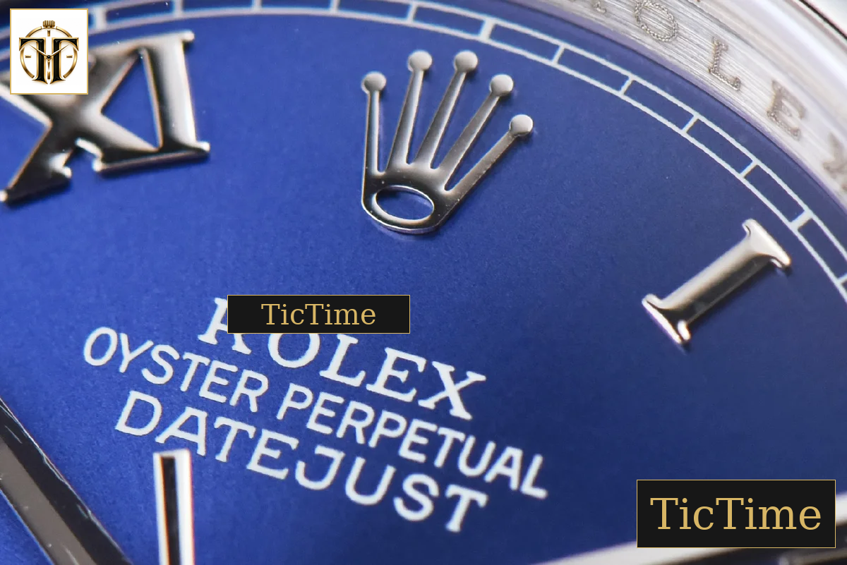 DateJust 36mm GMF SS Smooth Bezel Blue Dial Roma Marker Oyster Bracelet VR3235 — foto 4