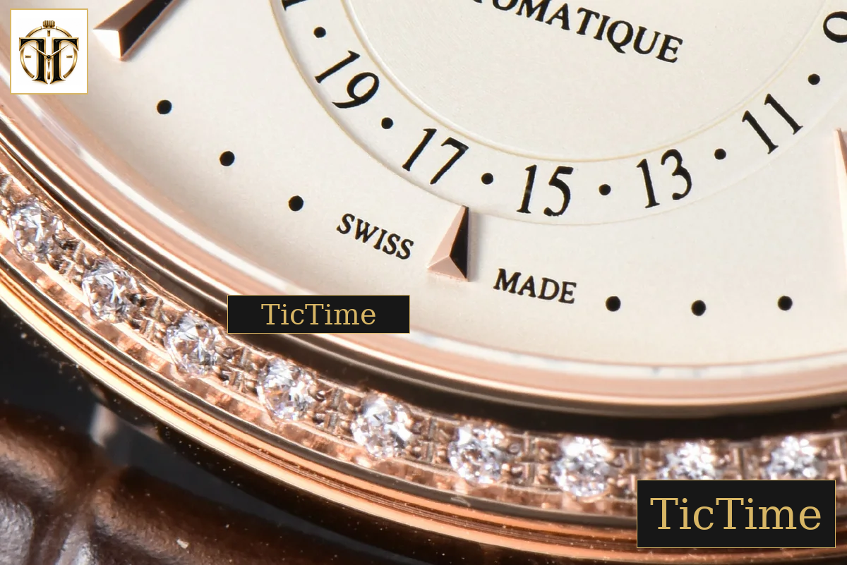 Master Ultra Thin Moonphase 1362501 39mm APSF RG Diamond White Dial Brown Leather Strap SA925 — foto 9