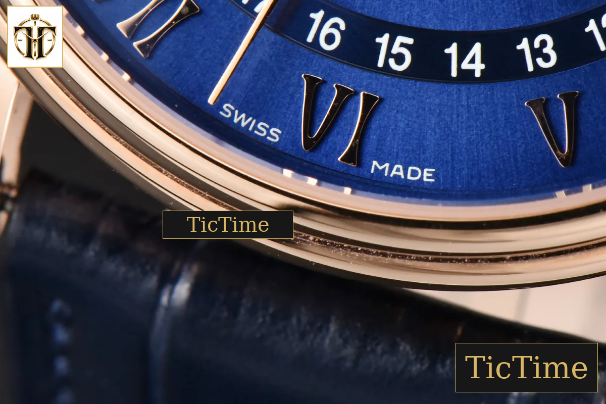 Villeret Complicated Function 6654 40mm OMF RG Blue Dial Black Leather Strap V3 A6654 — foto 7