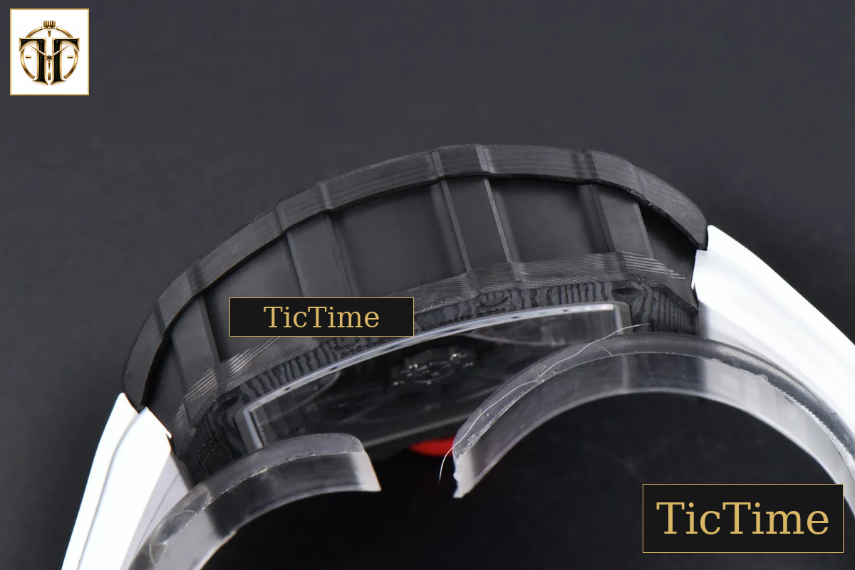 NTPT RM035-02 42mm ZF Skeleton Dial White Rubber Strap NH05A — foto 17