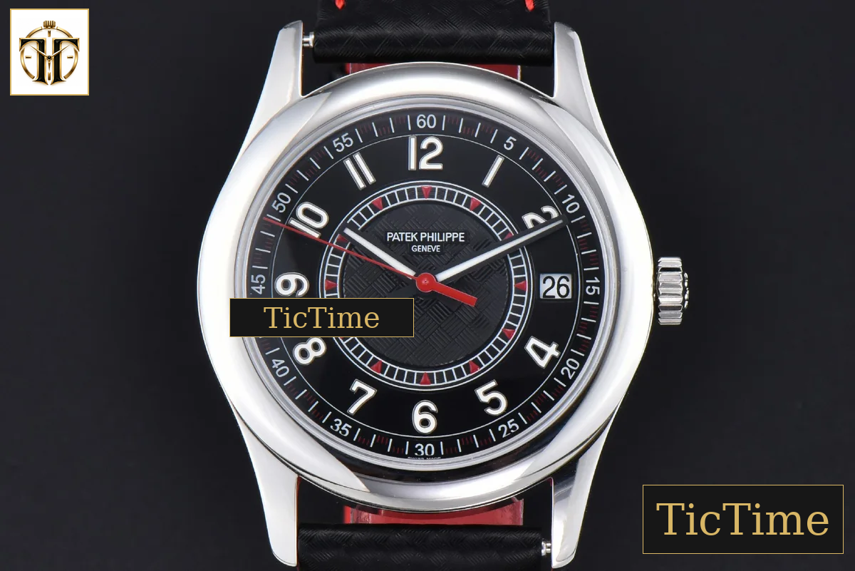 Calatrava 6007G 40mm ZF Black Dial Red Hand Nylon Strap 9015 — foto 2