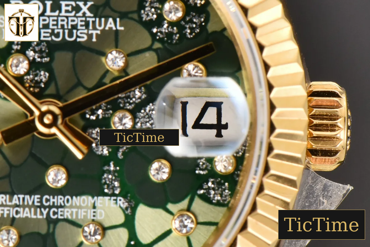 DateJust Ladies 904L 31mm WF YG Flowers Dial Oyster Bracelet A2671 — foto 9