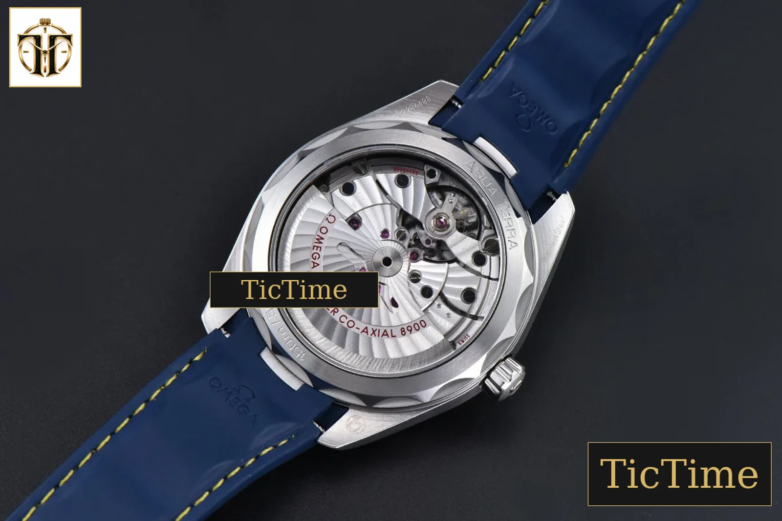 Aqua Terra 150M 41mm VSF SS Dark Blue Dial Yellow Hand Dark Blue Rubber Strap A8900 — foto 16