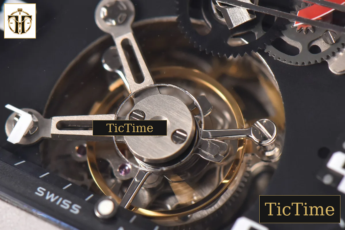 Tourbillon RM001 47mm JBF Titanium Black Skeleton Dial Black Rubber Strap — foto 8