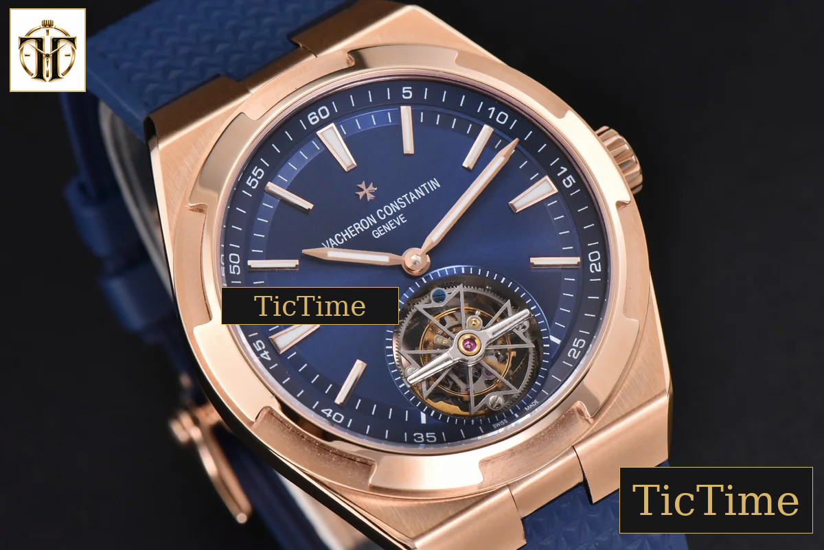 Overseas Tourbillon 6000V 42.5mm BBRF RG Blue Dial Blue Rubber Strap Tourb — foto 12