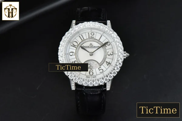 Foto frontal — Rendez-Vous Night & Day 37mm GF Diamond MOP Dial Black Leather Strap A7750