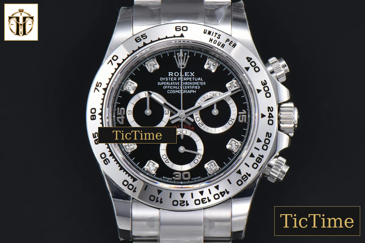 Daytona 116509 APSF SS Black Dial Diamond Marker SS Bracelet SH4130 — foto 2