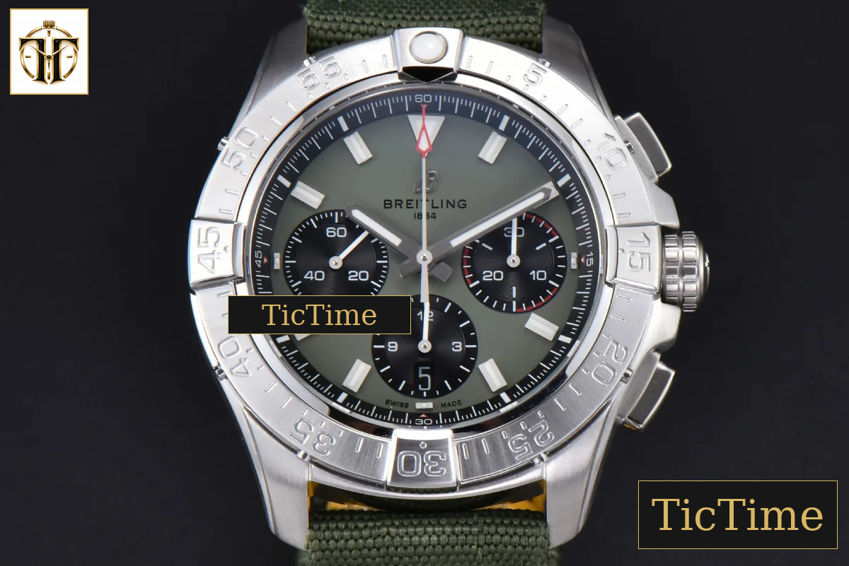 Avenger Chronograph 44mm BLSF SS Green/Black Dial Green Nylon Strap A7750 — foto 2