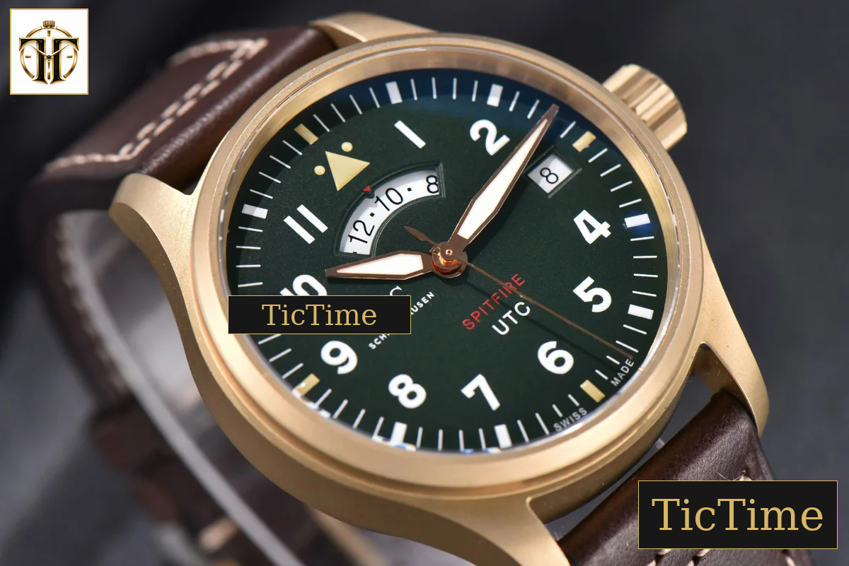 Pilot UTC Spitfire “MJ271” 41mm ZF Bronze Green Dial Brown Leather Strap A2836 — foto 10
