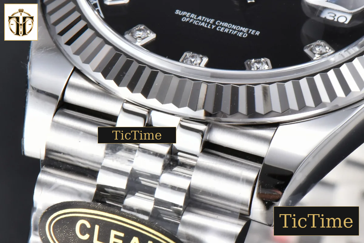 DateJust 904L 126334 41mm CF Black Dial Diamond Marker Jubilee Bracelet VR3235 — foto 11