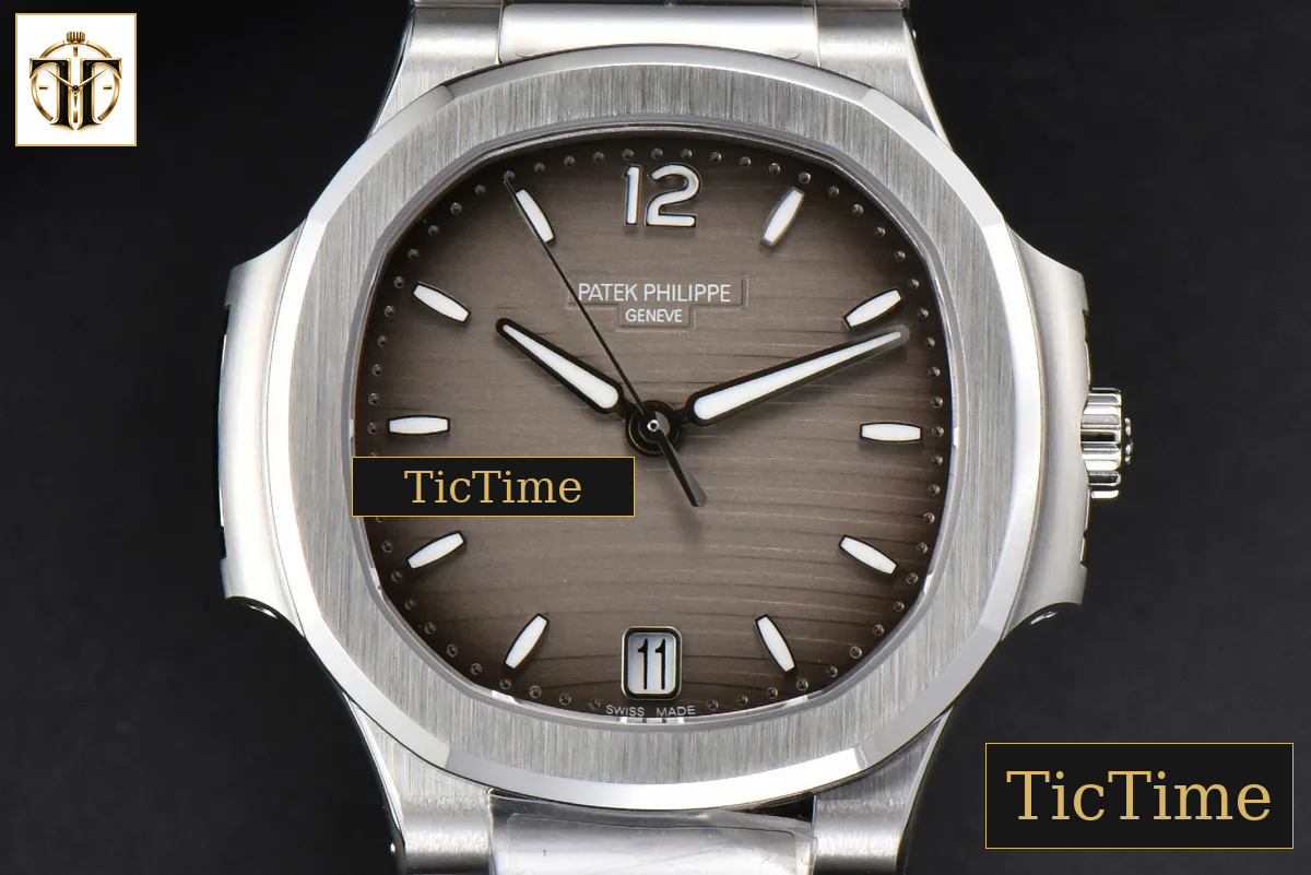 Nautilus Ladies 7118 35mm 3KF Gray Dial SS Bracelet A324 — foto 2