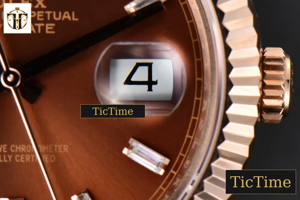 DayDate 40mm BPF RG Brown Dial Diamond Marker RG Bracelet A2836 — foto 10