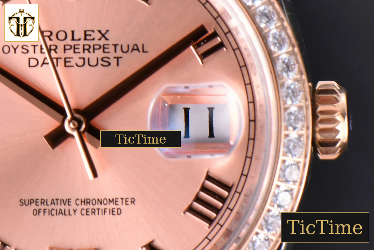 DateJust 36mm EWF SS/RG RG Dial Diamond Roma Marker Diamond Bezel Oyster Bracelet A3235 — foto 10