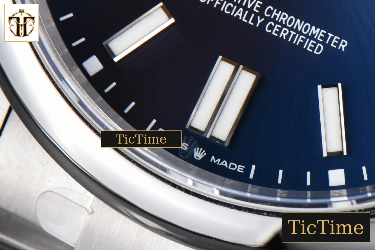Oyster Perpetual 904L 124300 41mm Clean Factory Blue Dial SS Bracelet VR3230 — foto 9