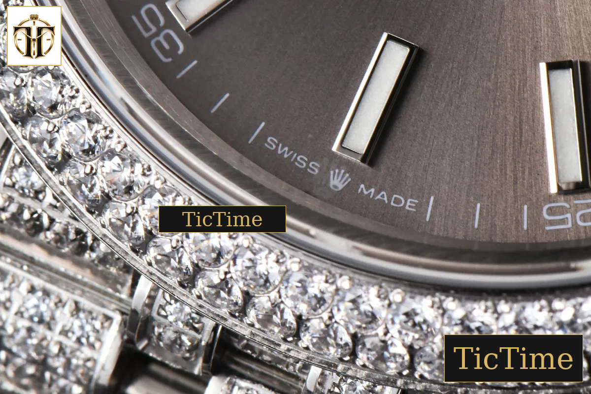 Datejust Full 41mm GMF Diamond Gray Dial Jubilee Bracelet A2824 — foto 7
