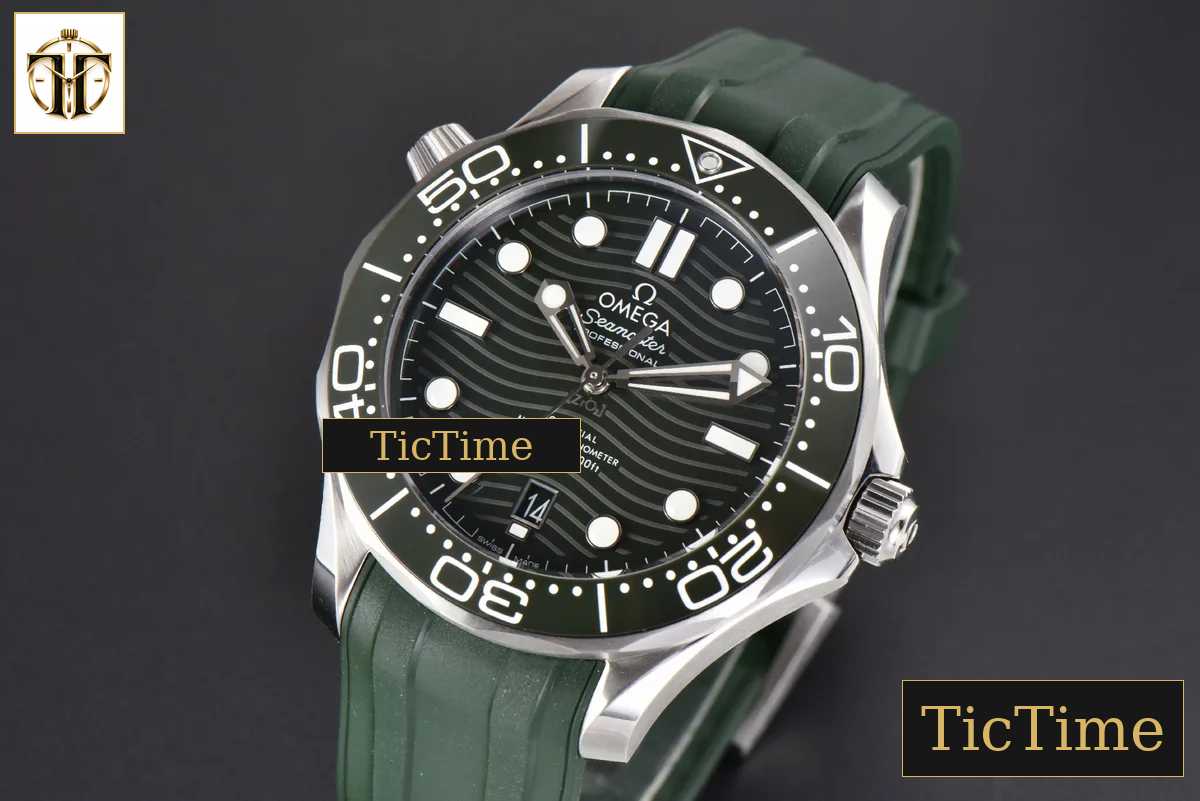 Seamaster Diver 300M 42mm ORF Green Ceramic Green Dial Green Rubber Strap A8800 — foto 4