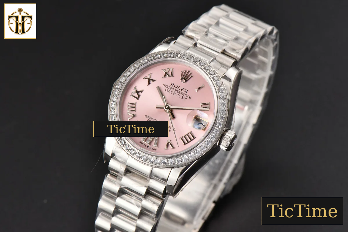DateJust Ladies 904L 31mm WF Diamond Pink Dial Roma Marker Oyster Bracelet A2671 — foto 4