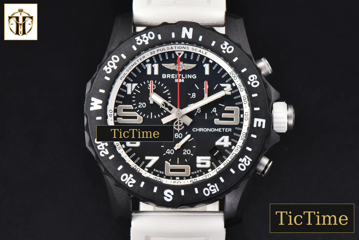 Endurance Pro 44mm OF White Chronometer Dial White Rubber Strap Swiss Quartz — foto 2