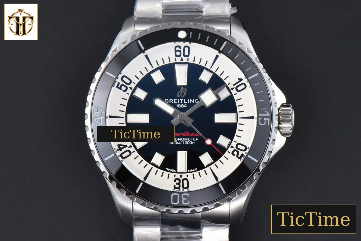 SuperOcean 44mm TF Black/White Dial SS Bracelet A2824 — foto 2