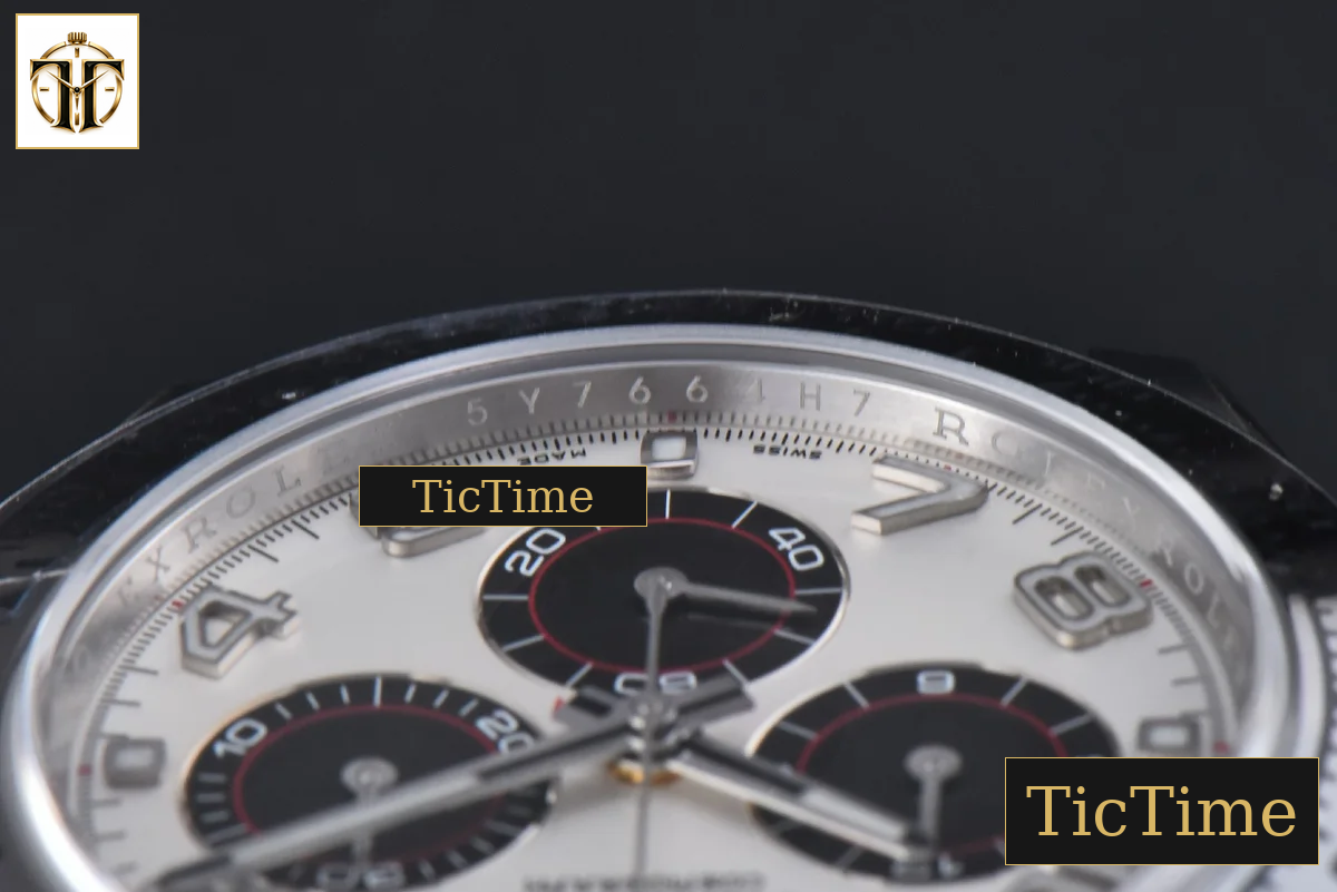 Daytona 904L 116509 40mm Clean Factory White Dial Black Subdial Oysterflex Strap SA4130 — foto 14