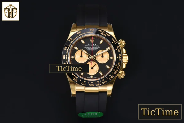 Foto frontal — Daytona 116518 40mm APSF YG Black/YG Dial Ceramic Bezel Red Hand Oysterflex Strap Tungsten Version SH4130