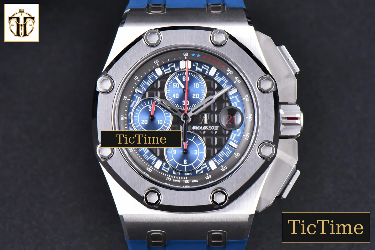 Royal Oak Offshore 26568PM 44mm JF Blue Dial Blue Rubber Strap A3126 — foto 2