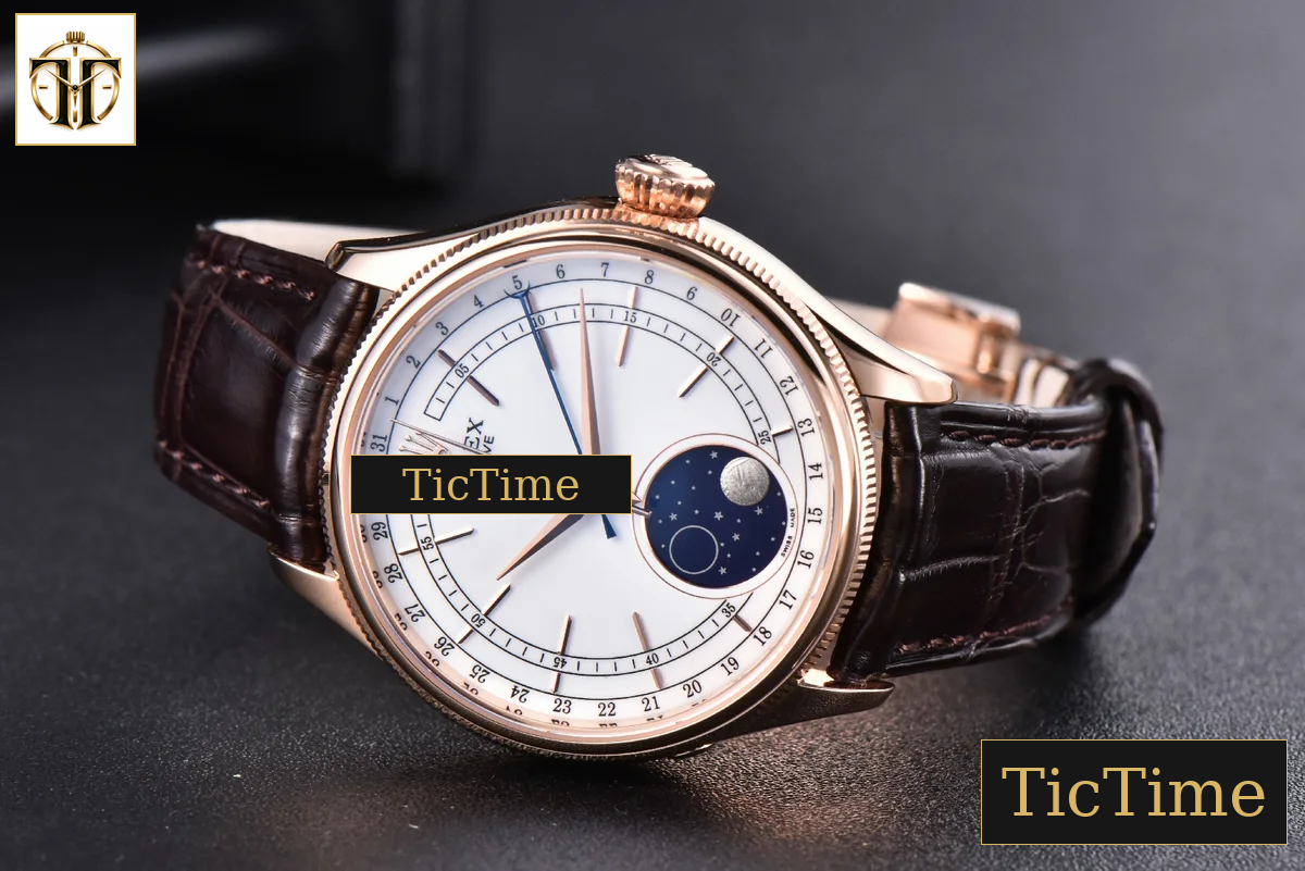 Cellini Moonphase 50535 40mm KZF RG white dial Mod Asia 3195 — foto 13