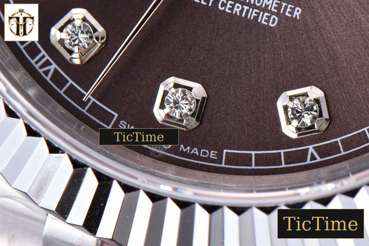 Datejust 41mm GMF SS Borwn Dial Diamond Marker Fluted Bezel Jubille Bracelet VR3235 — foto 9