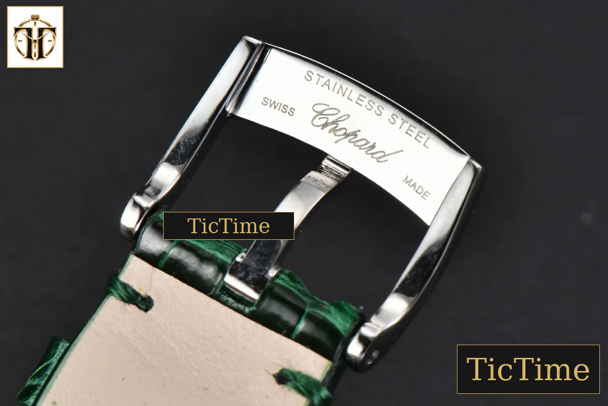 Happy Sport Automatic 33mm HWF RG/SS White Dial Green Leather Strap A2892 — foto 16