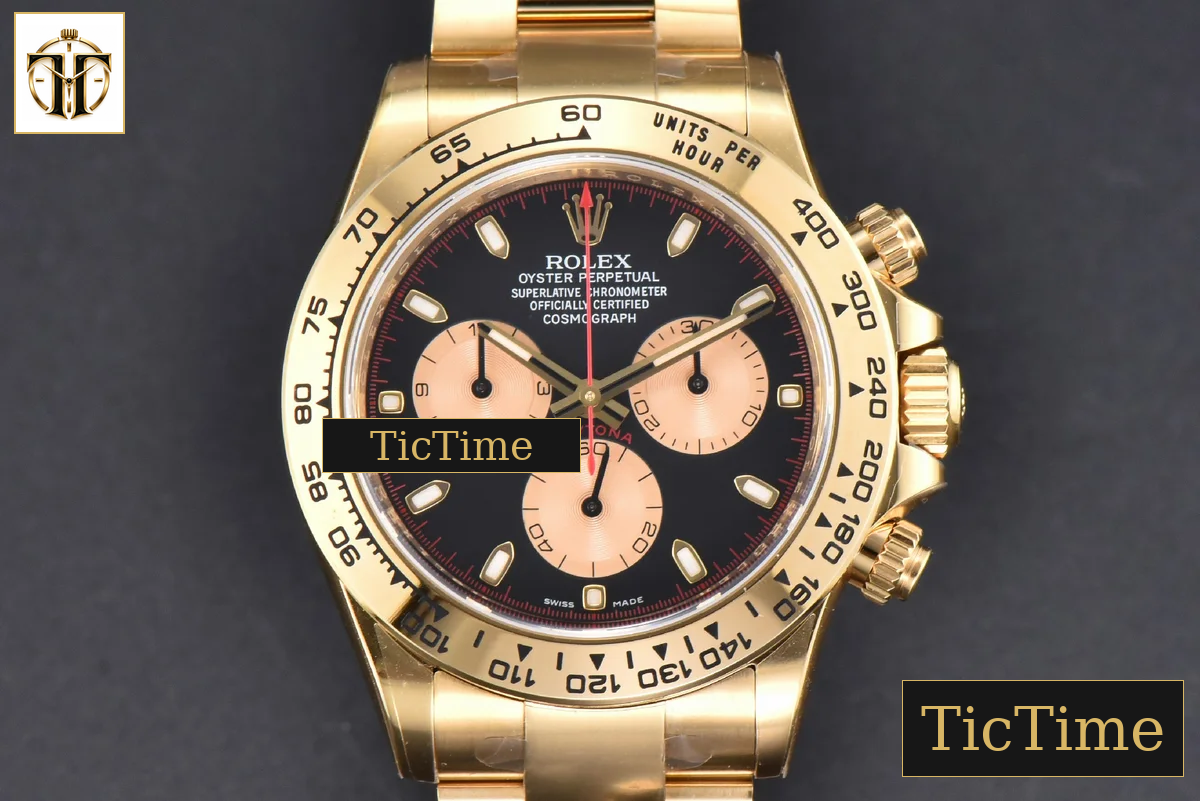 Daytona 116508 40mm Clean Factory YG 904L Black Dial YG Subdial YG Bracelet SA4130 — foto 2
