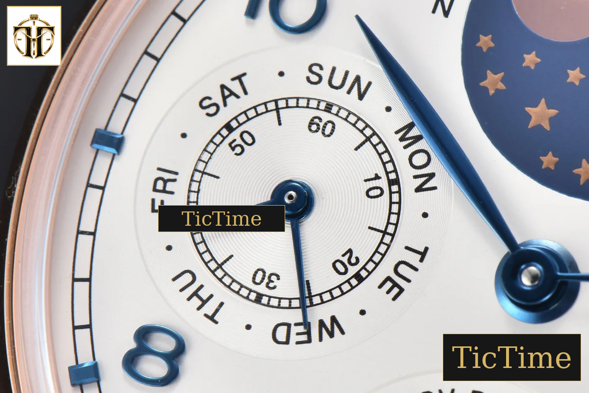 Portugieser Perpetual Calendar IW5033 42mm APSF RG White Dial Black Leather Strap A52610 — foto 6