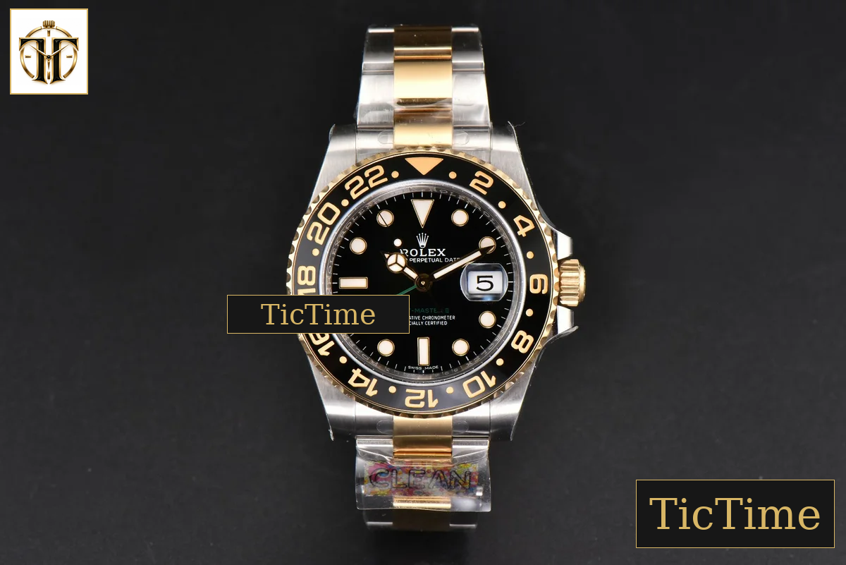GMT Master II 116713 40mm Clean Factory YG/SS 904L Black Dial Oyster Bracelet VR3186 — foto 3
