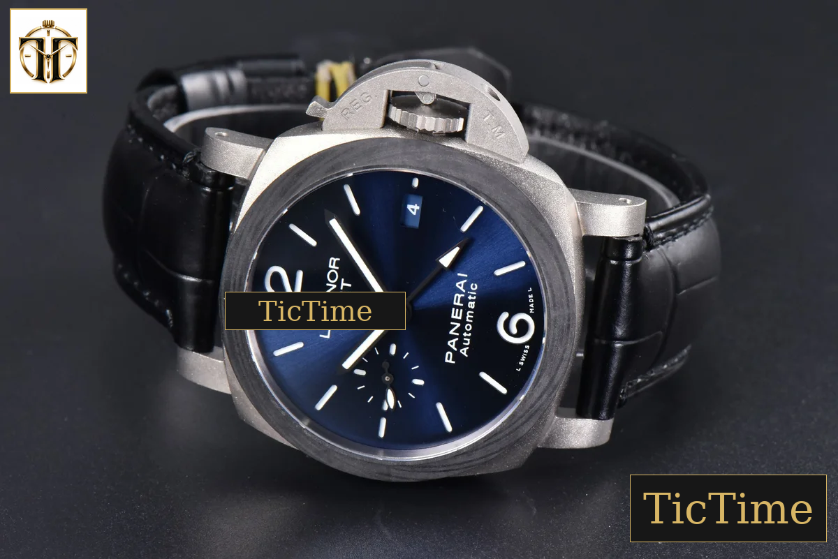 Luminor GMT PAM1279 42mm VSF Titanium Blue Dial Dark Blue Leather Strap P9011 — foto 13