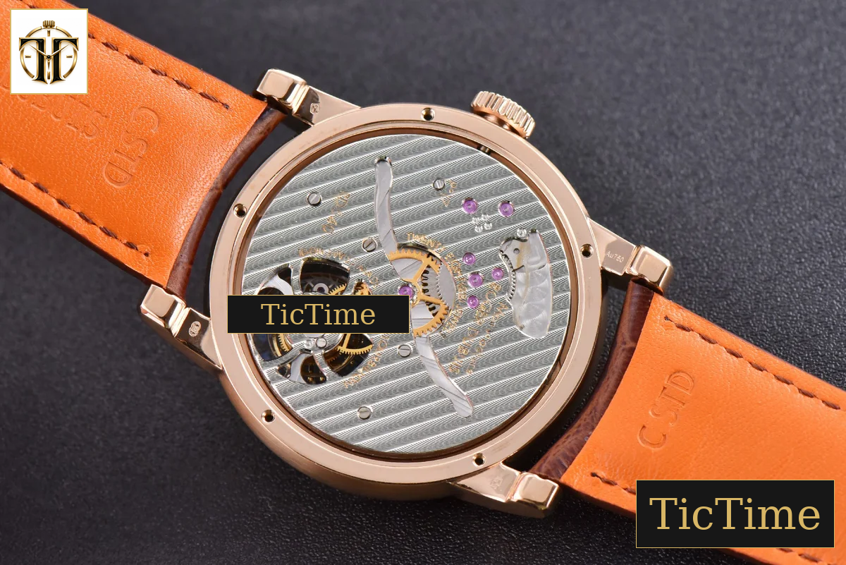 Hommage Flying Tourbillon RDDBHO0568 43mm JBF RG White/RG Dial Brown Croc Leather Strap — foto 15