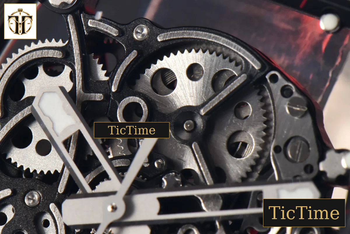 NTPT RM055 42.7mm BBRF Red Skeleton Dial Red Rubber Strap RMUL2 — foto 7