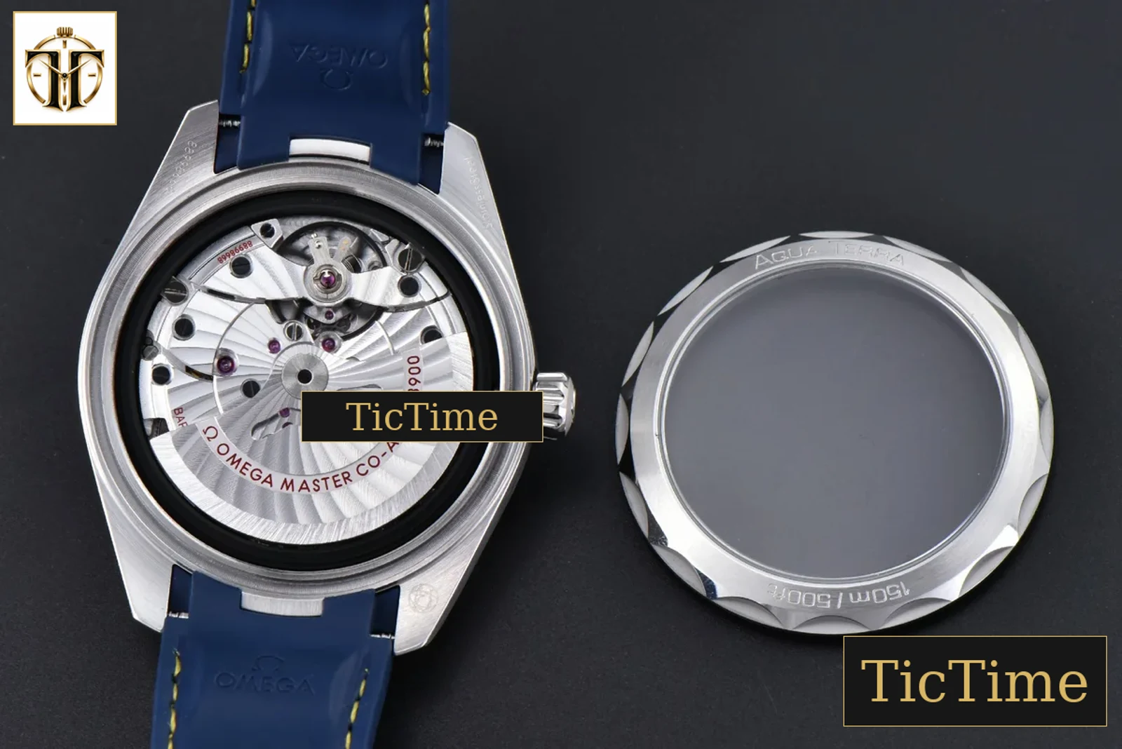 Aqua Terra 150M 41mm VSF SS Dark Blue Dial Yellow Hand Dark Blue Rubber Strap A8900 — foto 14