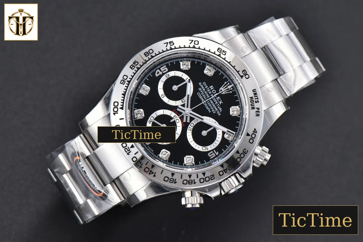 Daytona 904L 116509 40mm BTF Black Dial Diamond Marker SS Bracelet SA4130 — foto 4