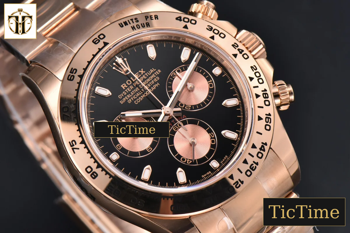 Daytona 116505 APSF RG Black Dial RG Subdial Lume Marker RG Bracelet SH4130 — foto 13