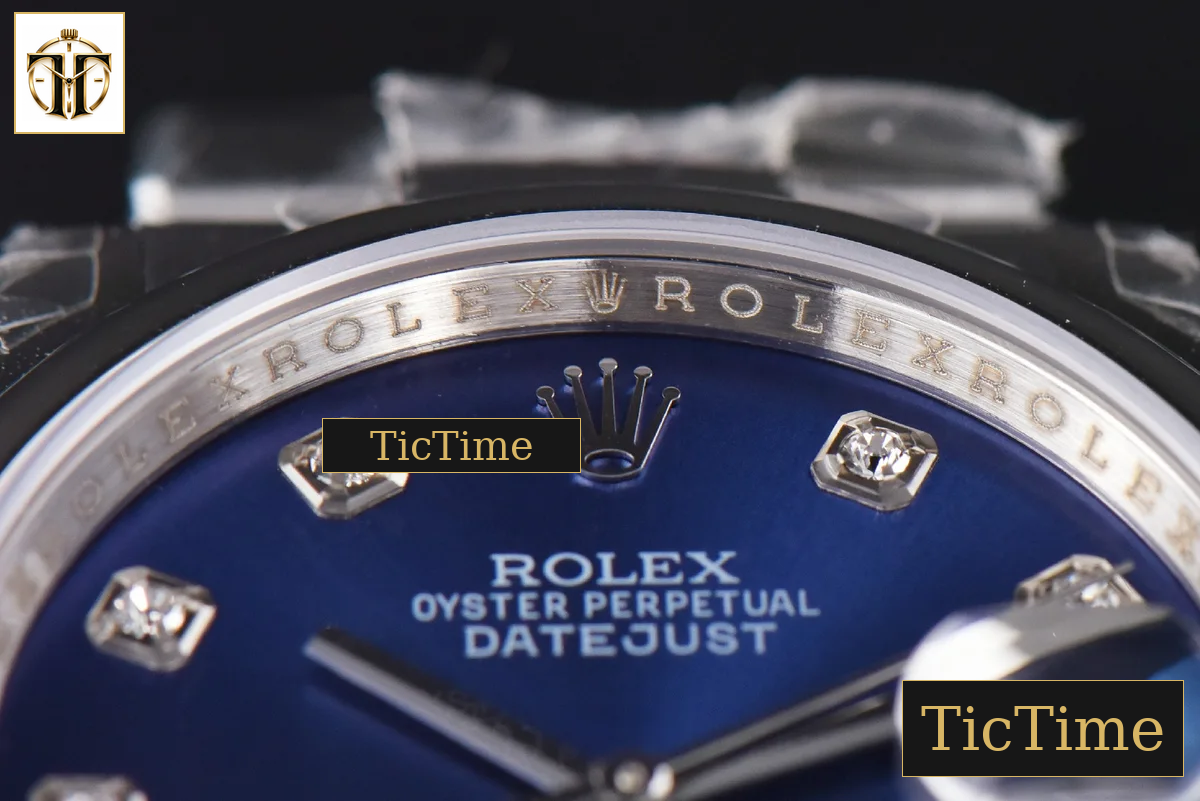 DateJust 36mm GMF SS Smooth Bezel Blue Dial Diamond Marker Oyster Bracelet VR3235 — foto 10