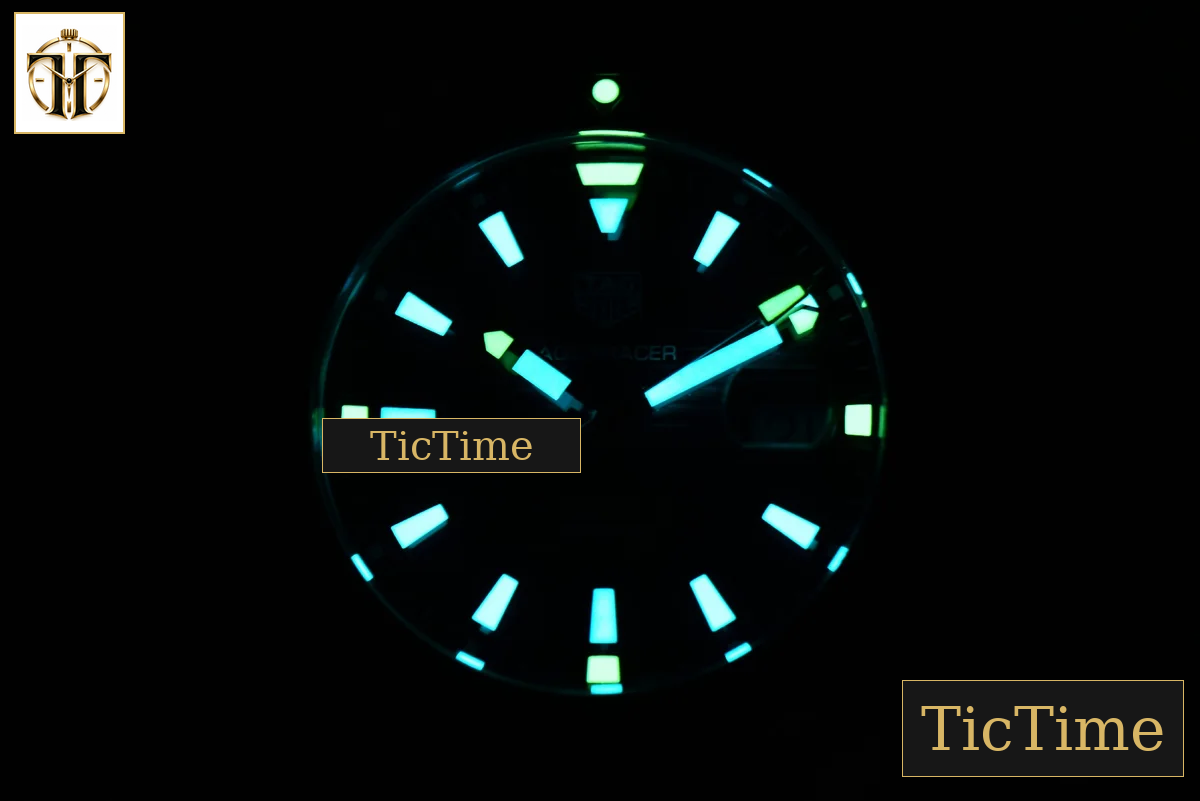 Aquaracer Calibre 5 43mm OF Black Dial Brown Hand Brown Leather Strap SW200 — foto 33