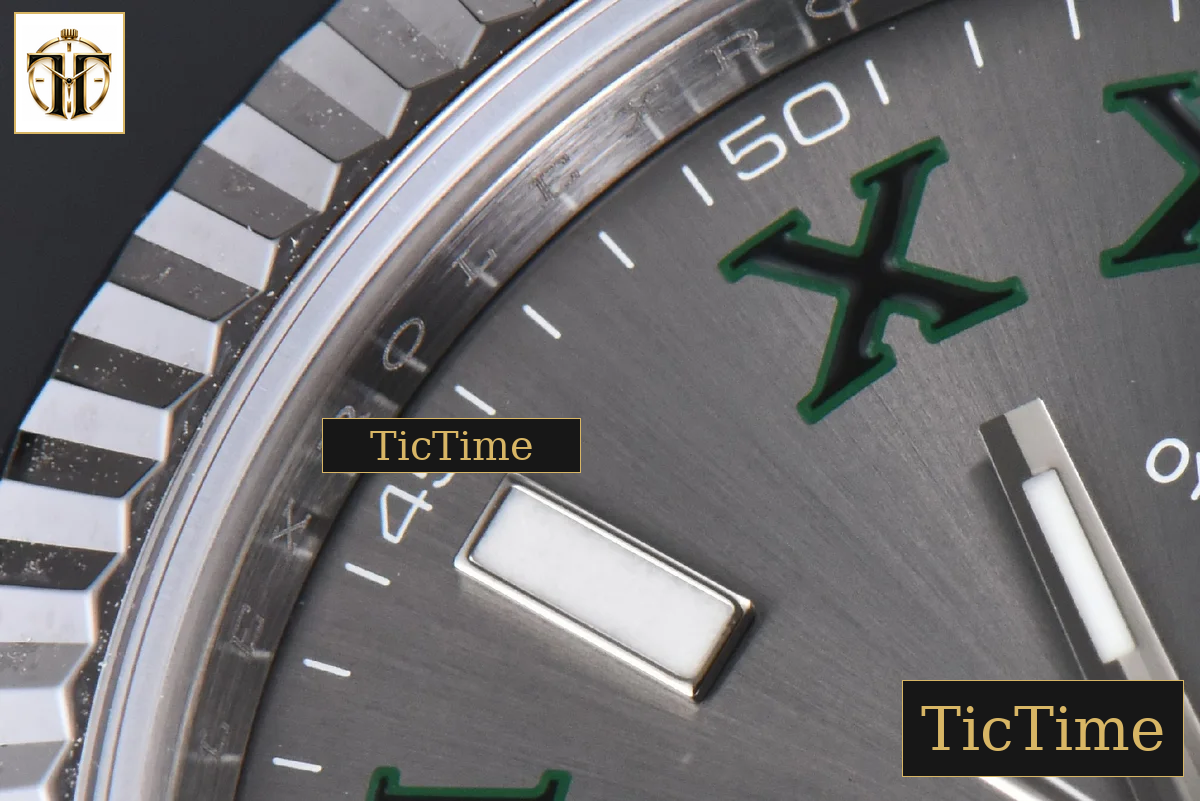 DateJust 904L Wimbledon 41mm VSF Gray Dial Green Marker Jubilee VS3235 — foto 7