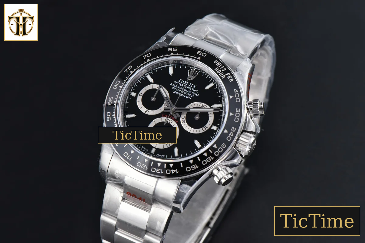 Daytona 904L 126500 40mm BPF SS Black Bezel Black Dial SS Bracelet SH4131 — foto 4