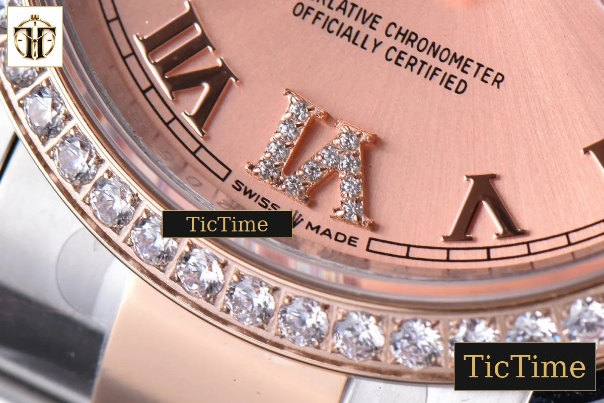 DateJust 36mm EWF SS/RG RG Dial Diamond Roma Marker Diamond Bezel Oyster Bracelet A3235 — foto 9