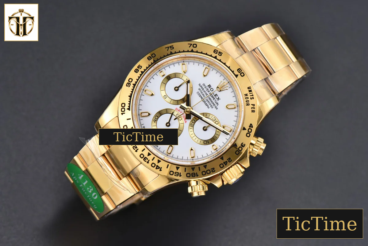 Daytona 116508 APSF YG White Dial Lume Marker YG Bracelet SH4130 — foto 4