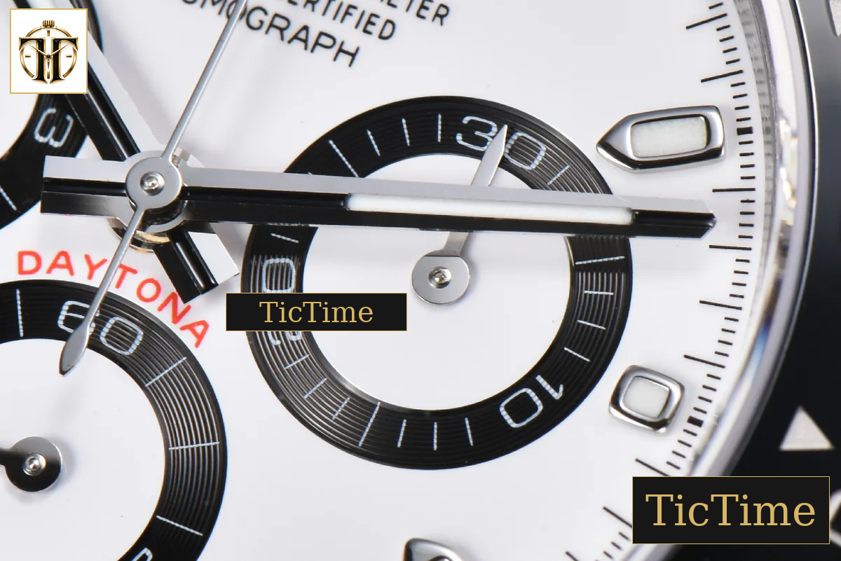 Daytona 116500 40mm APSF SS Panda White Dial Ceramic Bezel SS Bracelet SH4130 — foto 8