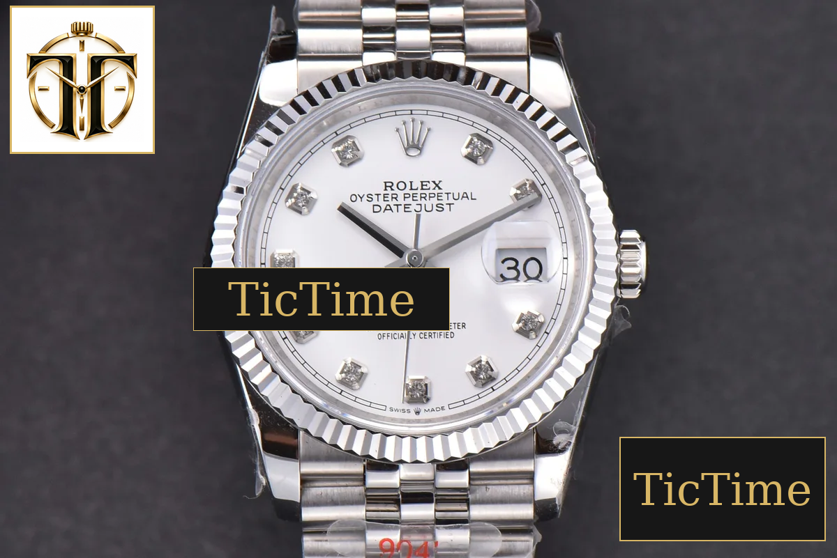DateJust 36mm GMF SS White Dial Diamond Marker Jubilee Bracelet VR3235 — foto 3