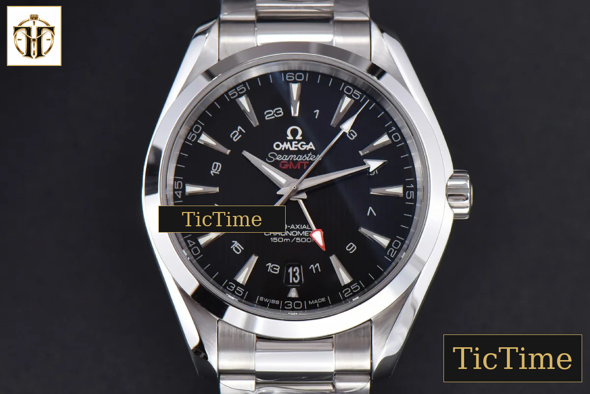 Aqua Terra 150M GMT VSF Black Textured Dial SS Bracelet A8605 — foto 2
