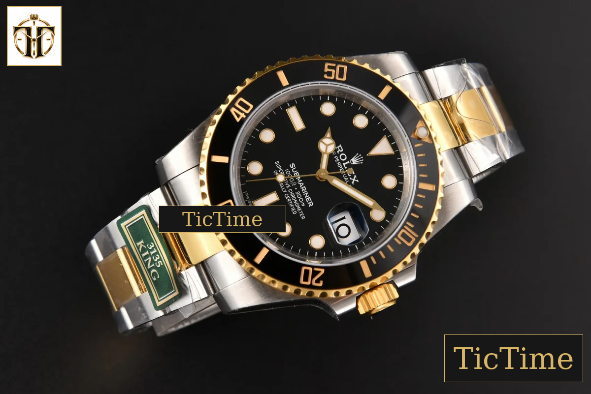 Submariner LN 904L 116613 King Factory YG/SS Black Ceramic Black Dial SS Bracelet VR3135 — foto 15